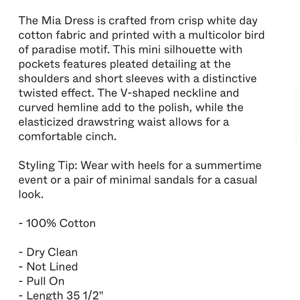 NWOT A.L.C. Mia Cotton Yellow and White Floral Dress Size 2 - Picture 11 of 11